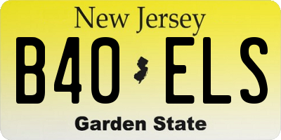 NJ license plate B40ELS
