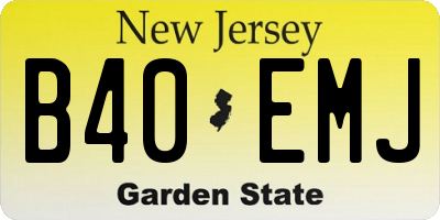 NJ license plate B40EMJ