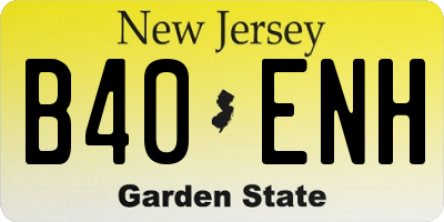 NJ license plate B40ENH