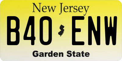 NJ license plate B40ENW