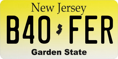 NJ license plate B40FER