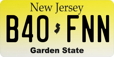 NJ license plate B40FNN