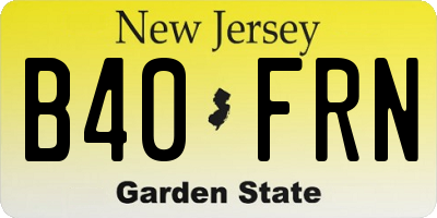NJ license plate B40FRN