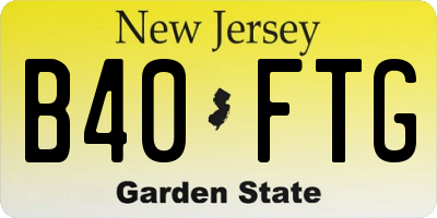 NJ license plate B40FTG