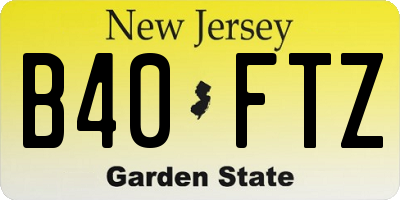 NJ license plate B40FTZ