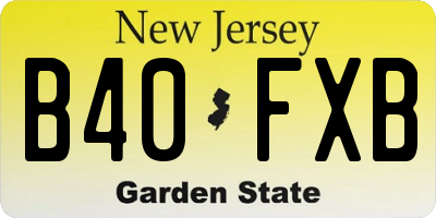 NJ license plate B40FXB