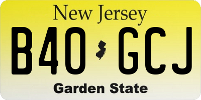 NJ license plate B40GCJ
