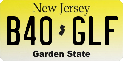 NJ license plate B40GLF