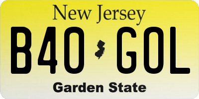 NJ license plate B40GOL