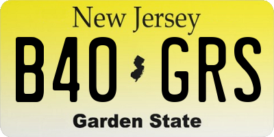 NJ license plate B40GRS