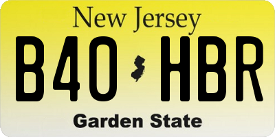 NJ license plate B40HBR