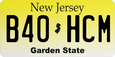 NJ license plate B40HCM