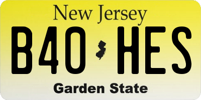 NJ license plate B40HES