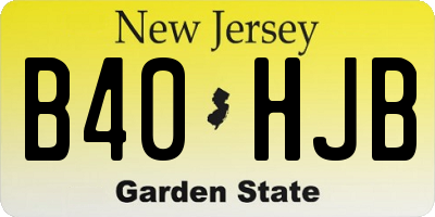 NJ license plate B40HJB