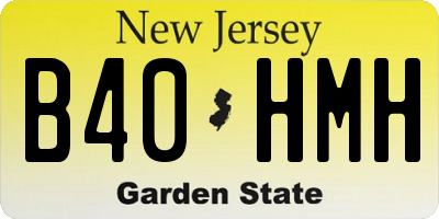 NJ license plate B40HMH