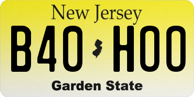 NJ license plate B40HOO