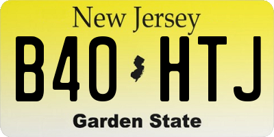 NJ license plate B40HTJ