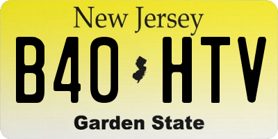 NJ license plate B40HTV