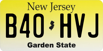 NJ license plate B40HVJ