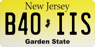 NJ license plate B40IIS