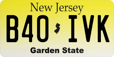 NJ license plate B40IVK