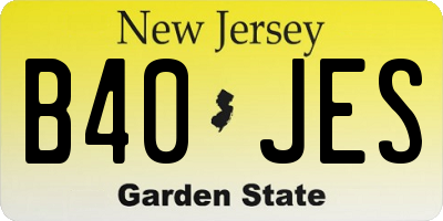 NJ license plate B40JES