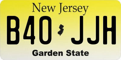 NJ license plate B40JJH