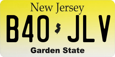NJ license plate B40JLV