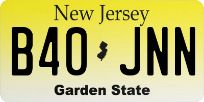 NJ license plate B40JNN