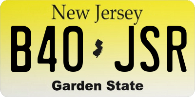 NJ license plate B40JSR