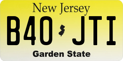 NJ license plate B40JTI