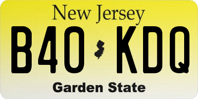 NJ license plate B40KDQ