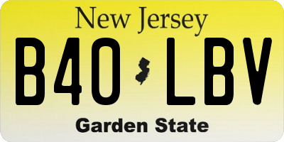NJ license plate B40LBV