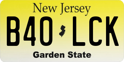 NJ license plate B40LCK