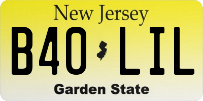 NJ license plate B40LIL