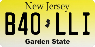 NJ license plate B40LLI