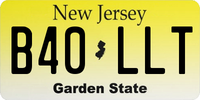 NJ license plate B40LLT