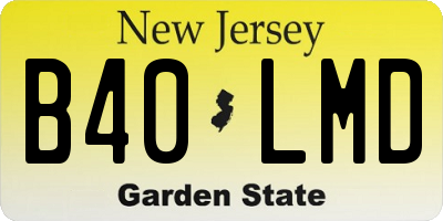NJ license plate B40LMD