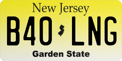 NJ license plate B40LNG