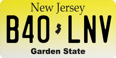 NJ license plate B40LNV
