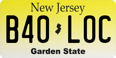 NJ license plate B40LOC