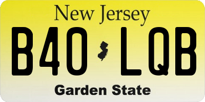NJ license plate B40LQB
