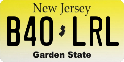 NJ license plate B40LRL
