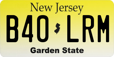 NJ license plate B40LRM