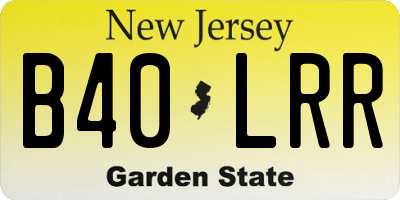 NJ license plate B40LRR