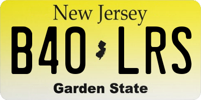 NJ license plate B40LRS