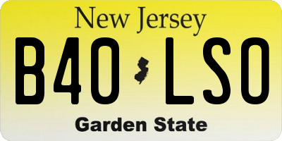 NJ license plate B40LSO