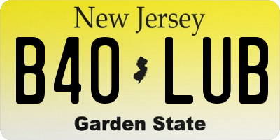 NJ license plate B40LUB