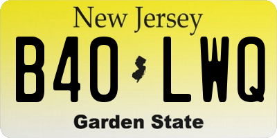 NJ license plate B40LWQ