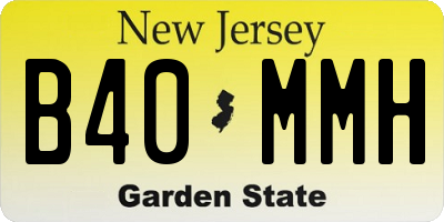 NJ license plate B40MMH
